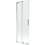 Mexen - velar l cran de baignoire coulissant  2 panneaux 75 x 150 cm, transparent, chrome - 896 - 075 ...