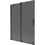 Mexen - velar pare - douche de baignoire coulissant  2 panneaux 130 x 150 cm, graphite, noir - 896 - ...