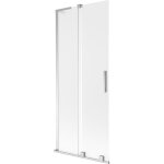 Mexen - velar l pare - douche de baignoire coulissant � 2 panneaux 80 x 150 cm, d�poli, chrome - 896 ...