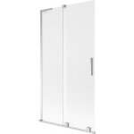 Mexen - velar l paroi de baignoire 2 portes coulissantes 100 x 150 cm, verre dpoli, chrome - 896 - 100 ...