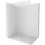 Mexen - velar paroi de douche coulissante walk - in 140 x 200 cm, dpoli 8 mm, blanche - 871 - 140 - ...