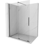 Mexen - velar paroi de douche coulissante walk - in 140 x 200 cm, verre transparent 8 mm, gris arm� bross� ...