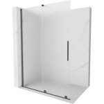 Mexen - velar paroi de douche coulissante walk - in 160 x 200 cm, verre dpoli 8 mm, gris fonc bross ...