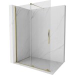 Mexen - velar paroi de douche pliante walk - in 130 x 200 cm, verre transparent 8 mm, dor� - 871 - 130 ...