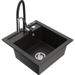 Mexen vito vier en granit 1 bac avec mitigeur cuisine aster, noir / or mtallis - 6503 - 75 - 73450 ...