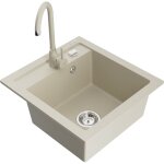Mexen - vito évier en granit à 1 cuve et robinet mélangeur telma, beige - 6503 - 69 - 670200 - 69 Mexen - vito évier en granit à 1 cuve et robinet mélangeur telma, beige - 6503 - 69 - 670200 - 69