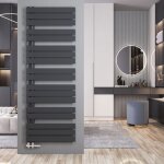 Sche - serviette eau chaude radiateur 1662x600mm anthracite asymtrique plates sche - serviettes - ...