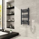 Sche - serviette lectrique radiateur anthracite 238w, sche - serviettes lectrique 70x40cm, avec lcd ...