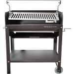 Mf - barbecue argentin argenta 70m noir professionnel avec grille r�glable en hauteur de 72 cm pour bois ...