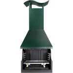 Mf - barbecue � bois et charbon style argentin pour jardin mod�le coven vert