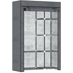 Armoire penderie multi - rangement ninon grise Armoire penderie multi - rangement ninon grise