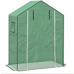 Mh - b�che de remplacement serre de jardin dim. 140l x 73l x 190h cm pe