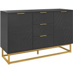 Mh - buffet design nolita noir et or