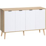 Mh - buffet scandinave olaf bois et blanc