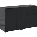 Mh - commode buffet 2 tiroirs 3 portes 117 x 36 x 74 cm Mh - commode buffet 2 tiroirs 3 portes 117 x 36 x 74 cm