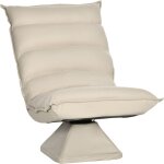 Mh - fauteuil relax pivotant inclinable tissu velours microfibre