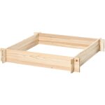 Jardini�re carr� potager 100 x 100 x 16 cm bois pr� - huil�