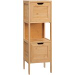 Mh - meuble colonne salle de bains timeo bambou