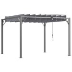 Mh - pergola lames orientables 2, 90 x 2, 95 malou grise
