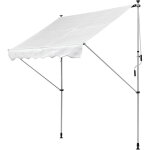 Mh - store banne rétractable manuel alabina blanc Mh - store banne rétractable manuel alabina blanc