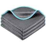 Microfibre carbone, serviette sans trace absorbant polissage, lingette essuie verre vitre lunette vaisselle ...