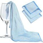 Microfibre de verre 5 pi�ces, lunettes de vue nettoyage vitre rectangulaire lavette sans peluche serviette ...