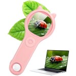 Microscope enfant portable, avec �cran lcd de 2, 0 , agrandissement 4x, loupe num�rique avec 8 lumi�res ...