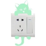 Mignon chaton chat lumineux interrupteur �tanche stickers muraux d�coratifs maison p�pini�re noctilucent ...