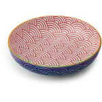 Mikasa blue bol en c�ramique � motif arqu�, 21 cm