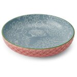 Mikasa bol en cramique gomtrique et  feuilles, 21 cm