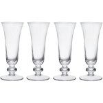 Mikasa salerno crystal champagne glasses de, 170ml, set de 4 verres de clear fine crystal glass lead ...