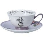 Mikasa et the v&a - set de tasse de th� et soucoupe, tasse de th� et soucoupe de fine china, 140 ml, ...