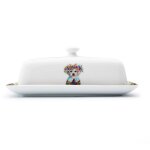 Mikasa tipperleyhill beurrier d�coratif de c�ramique avec couvercle, illustr� avec un chiot excentrique ...