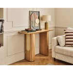Lisa design ? console en bois plaqu� ch�ne 120 cm ? finition satin�e ? r�sistante � l'humidit� et aux ...