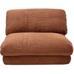 Miliboo - chauffeuse 1 place convertible en tissu velours c�tel� terre br�l�e spencer