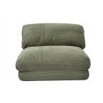 Miliboo - chauffeuse 1 place convertible en tissu velours c�tel� vert kaki spencer