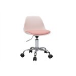 Miliboo - fauteuil de bureau rose enfant � roulettes steevy