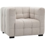 Miliboo - fauteuil design en tissu effet velours textur� beige corto