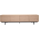 Miliboo - meuble tv finition bois chne et mtal noir l200 cm manny