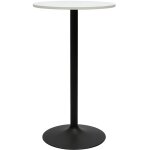 Miliboo - table haute design ronde blanche et mtal noir d60 cm calista