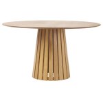 Miliboo - table  manger ronde en bois clair chne d137 cm dita