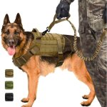 Militaire tactique chien k9 chien de travail gilet en nylon bungee laisse service chien formation militaire ...