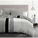 Home linge passion - parure de couette microfibre 140 x 200 cm - mimosa noir