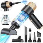 Mini aspirateur main 4 en 1 sans fil, souffleur 15 kpa, pour voiture, bureau, animaux, facile � utiliser, ...