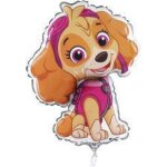 Mini ballon en aluminium skye paw patrol, sur un b�ton, 35 cm
