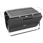 Mini barbecue à charbon portable pliable dim. 47l x 30l x 28h cm noir Mini barbecue à charbon portable pliable dim. 47l x 30l x 28h cm noir