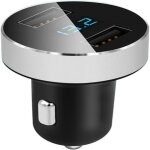 Mini chargeur allume - cigare - 2 ports usb charge rapide 4. 8 a / v fonction compteur indicateur de ...