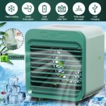 Mini climatiseur usb - mini refroidisseur d'air portable - 3 vitesses - vert