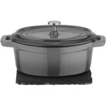 Mini cocotte - gsw - 718301 - fonte d'acier massive - induction - gris anthracite