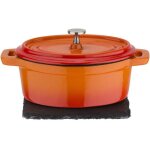 Mini cocotte - gsw - 718356 - fonte d'acier massive - induction - orange